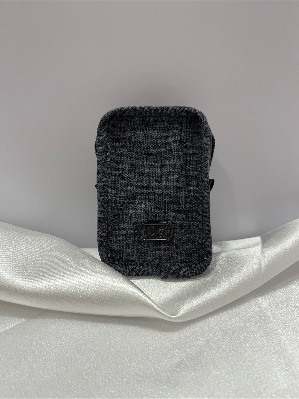 🆕 LUG - NWOT - Drizzle Mini Zip Storage Pouch in Heather Grey